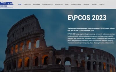 The European Phase-Change and Ovonic Symposium (E\PCOS) comes to Rome, Italy on September 17 to 20, 2023